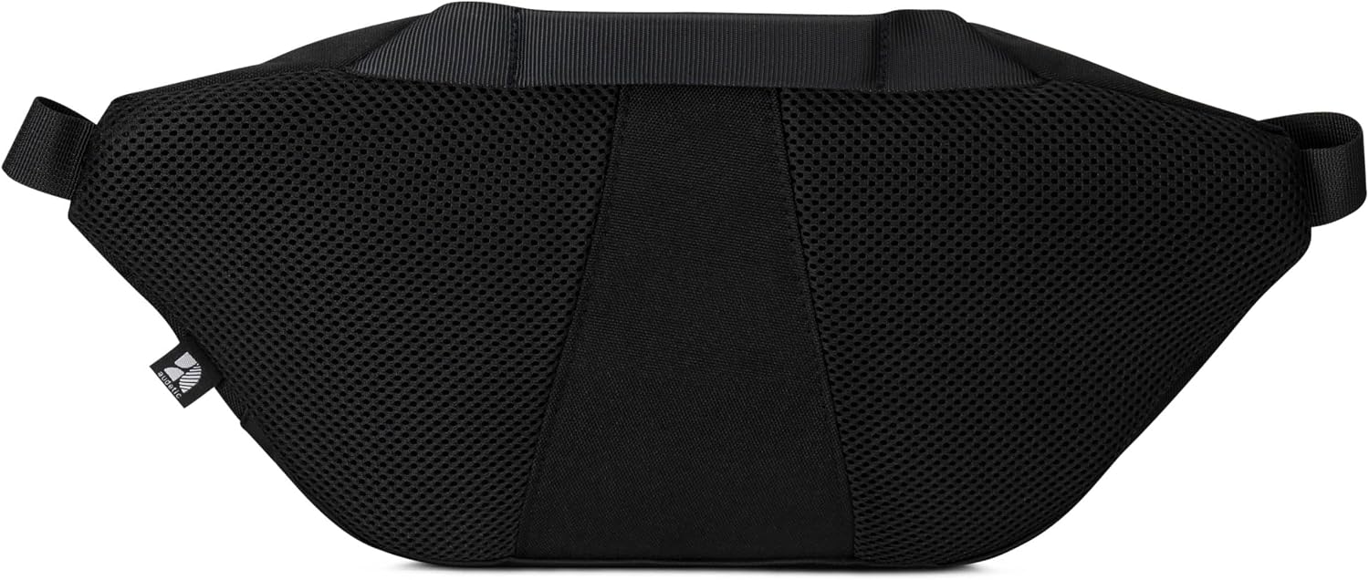 Detalle 2 de AUDETIC Marsupio uomo e donna nero Drip: bum bag grande da 2 litri, idrorepellente