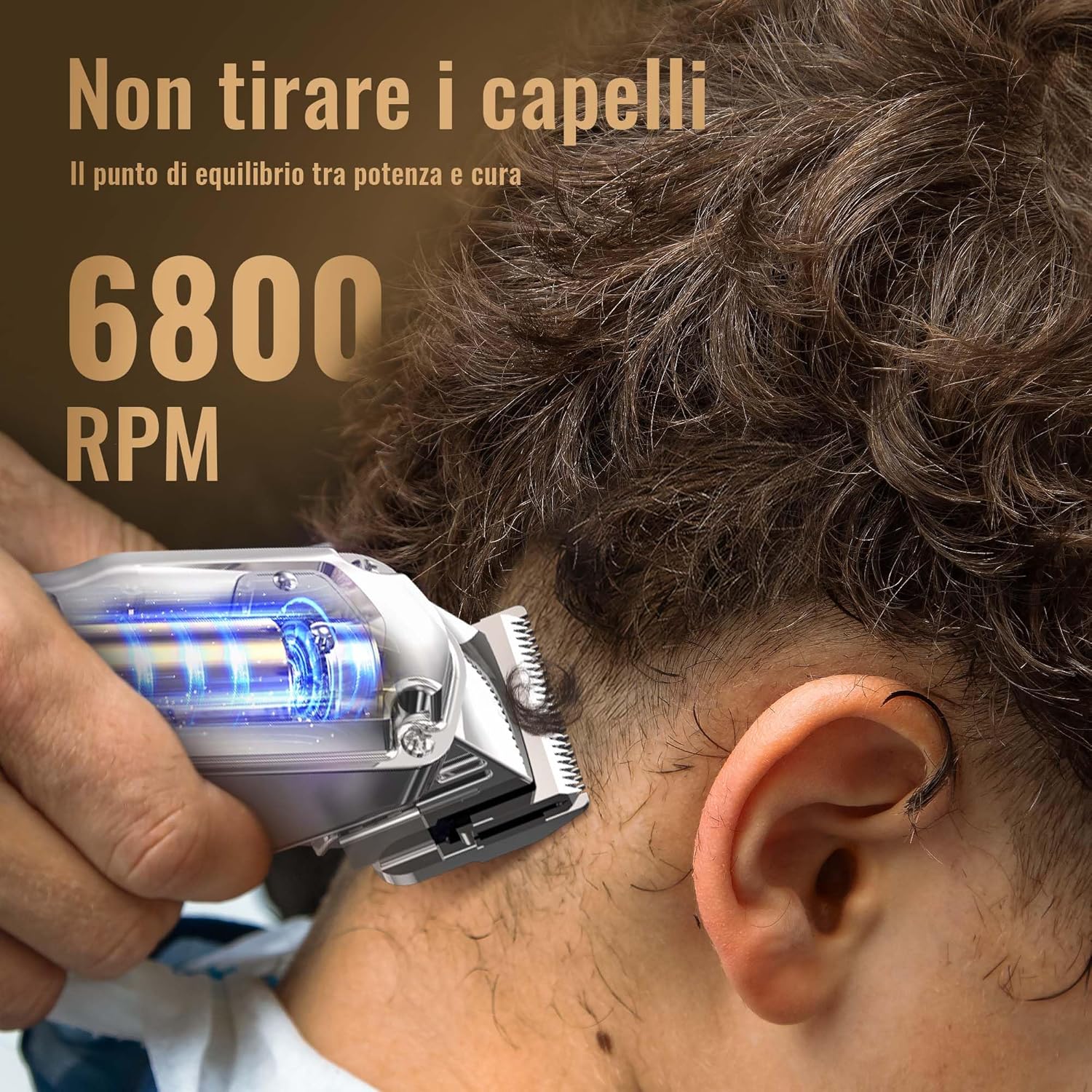 Detalle de Jack & Rose Tagliacapelli uomo professionale con lama a T (T-blade) – set regolabarba e rifinitura IPX7