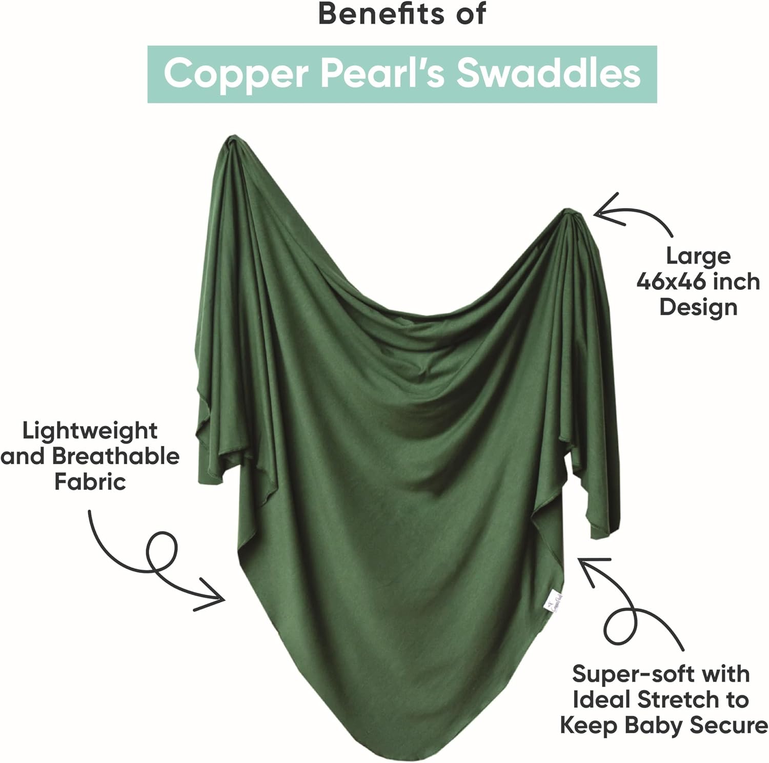 Detalle de Copper Pearl knit baby swaddle blanket, Large