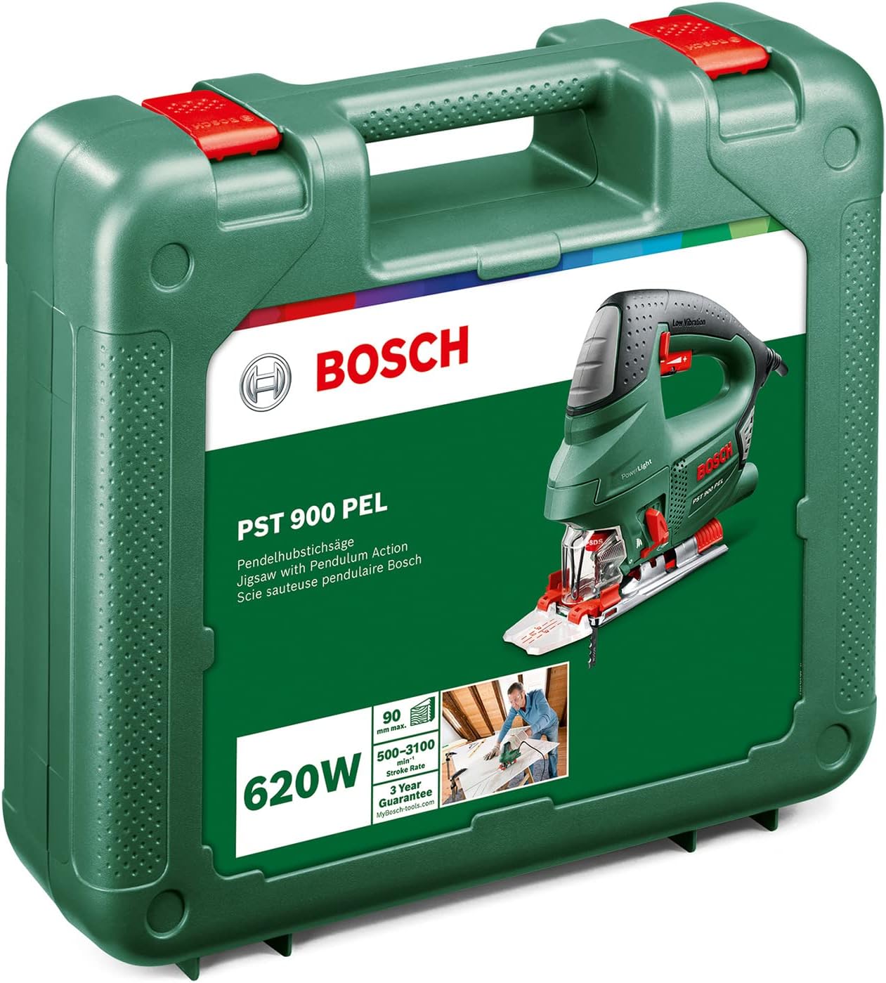 Thumbnail 6 de Bosch PST 900 PEL sticksåg, 620 W med CutControl och 500–3 100 slag/min