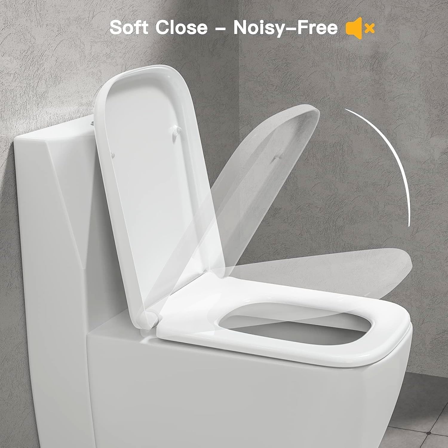 Detalle 2 de Pipishell Square Toilet Seat 35.1×46.1 cm 🚽