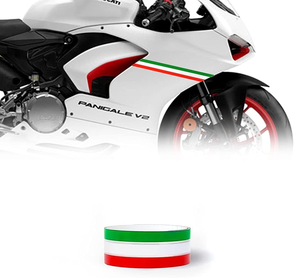 Detalle de 4R Quattroerre.it 10640 Strisce Adesive Tricolore Racing Stripe per Moto, 3.5 cm x 2 m