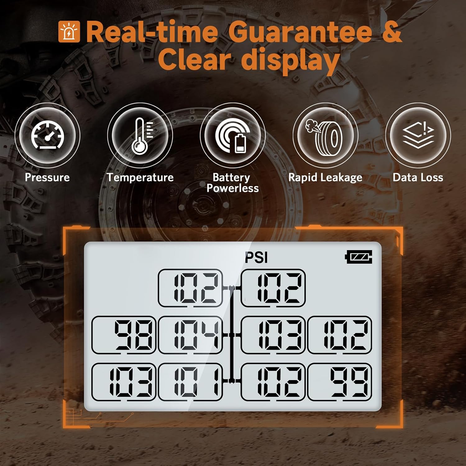 Thumbnail 2 de GUTA Trailer Tire Pressure Monitoring System (RV TPMS) with 8 Sensors, 6 Alert Modes & Signal Booster