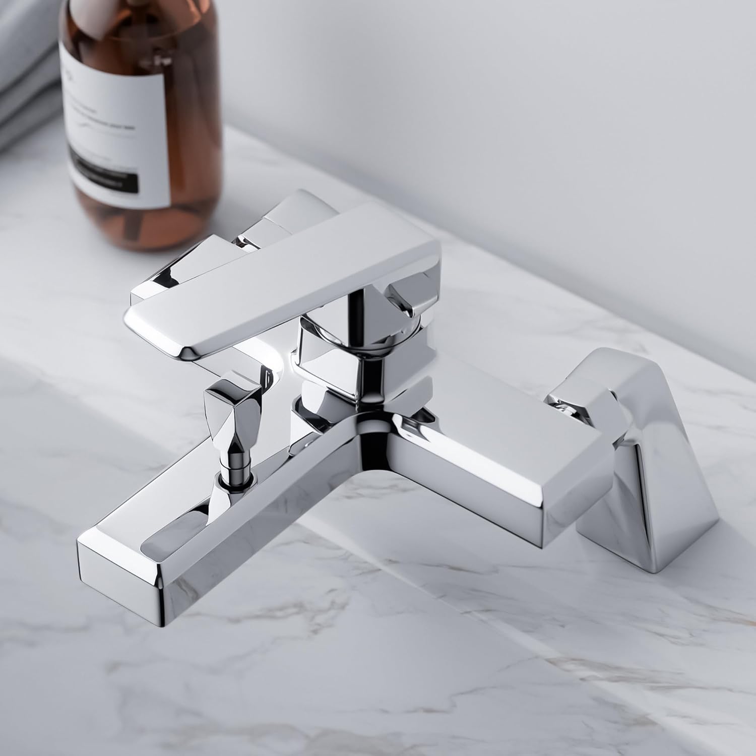 Thumbnail 6 de Robinet de bain MORADO — Mitigeur monocommande sur Pont, Chromé, 180 mm, sortie douche et bain