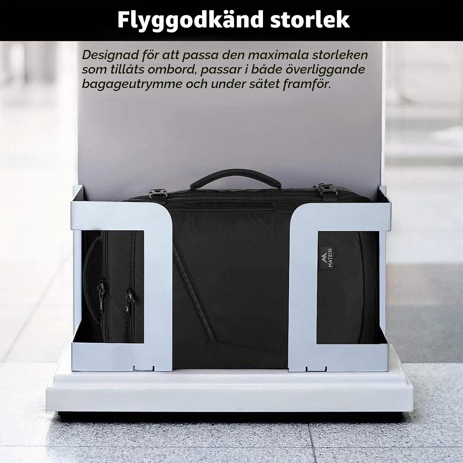 Detalle de MATEIN Ryanair Handbag – kabinryggsäck, 24–30 l, blå