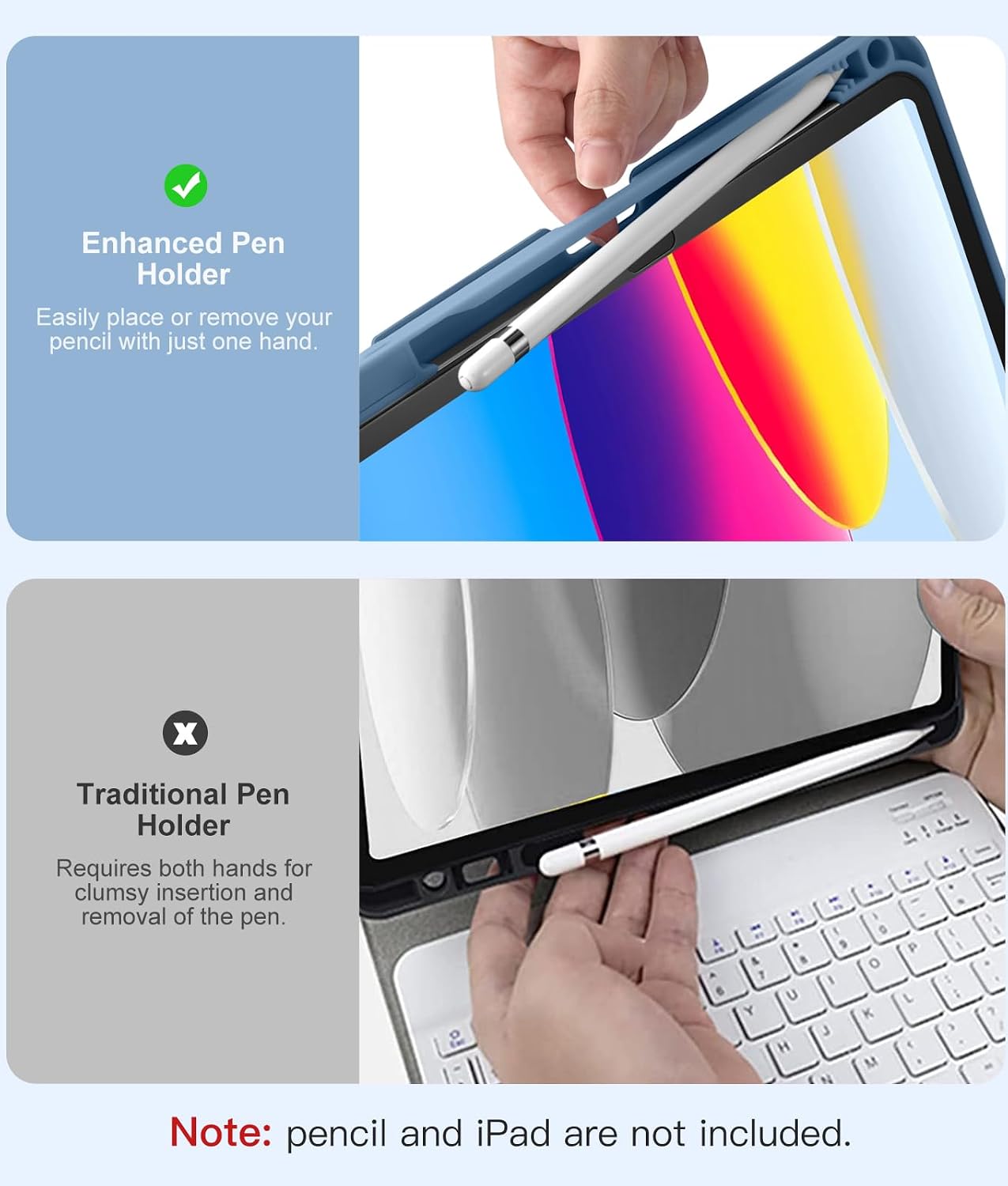 Thumbnail 5 de Vobafe Keyboard Case for iPad A16 11th Gen, 7‑colour backlit 🔡