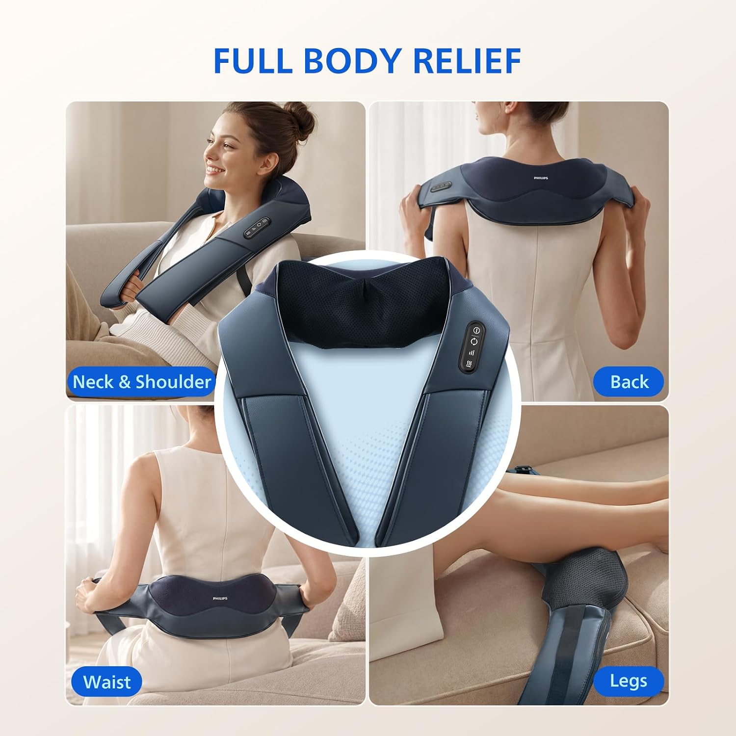 Detalle 2 de Philips Cordless Shiatsu Neck and Back Massager