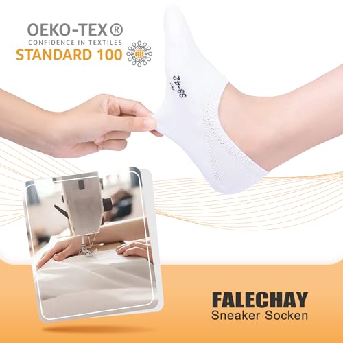 Detalle de Falechay Sneaker-Socken Damen/Herren 8 Paar Füßlinge – unsichtbar, rutschfest, atmungsaktiv