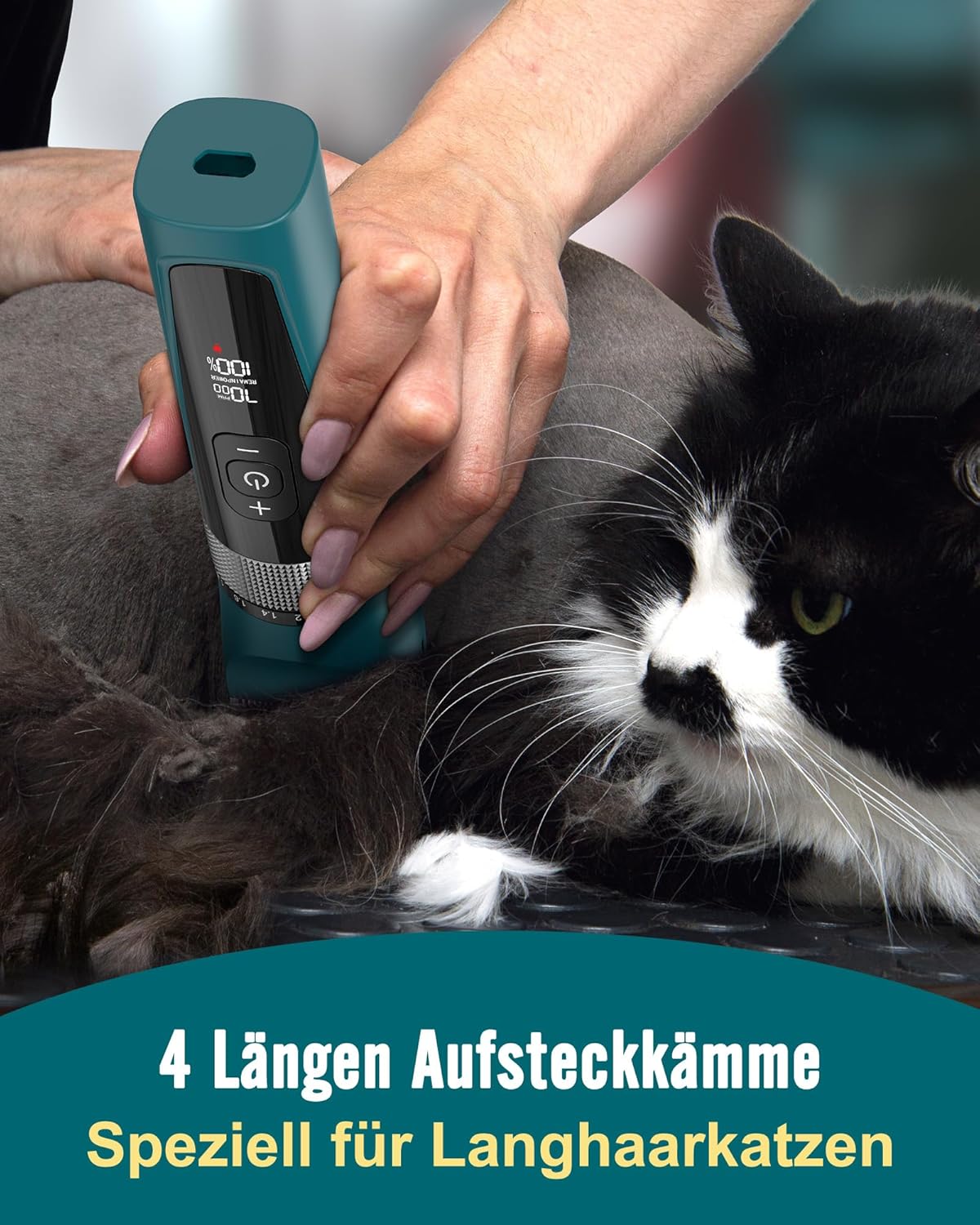 Detalle de oneisall Katzen-Schermaschine leise mit 5 Stufen
