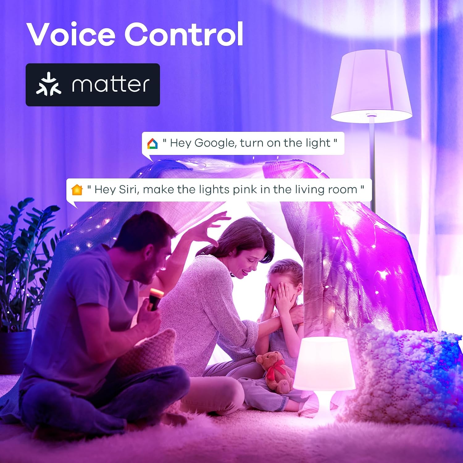 Thumbnail 4 de Linkind LS0101811266 Matter A19 Smart Bulbs, E26, 800 Lumens, Colour-Changing