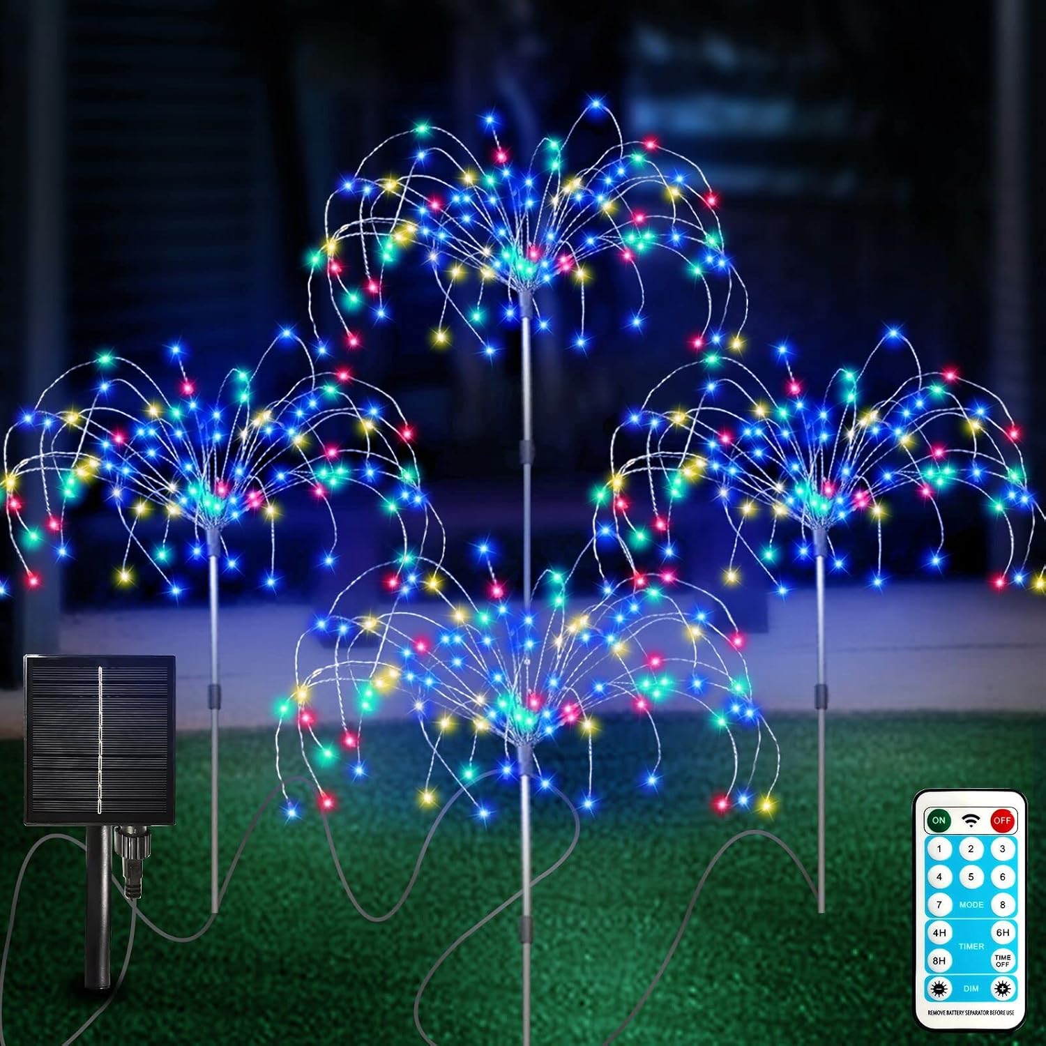 Detalle de Solar garden fireworks lights, 4 pcs