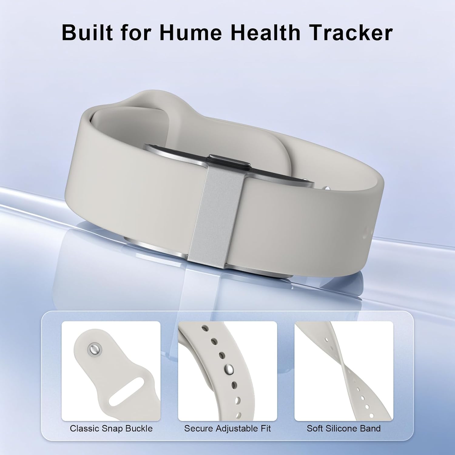 Detalle de Silicone Replacement Strap for Hume Band – Lightweight, Waterproof & Sweatproof