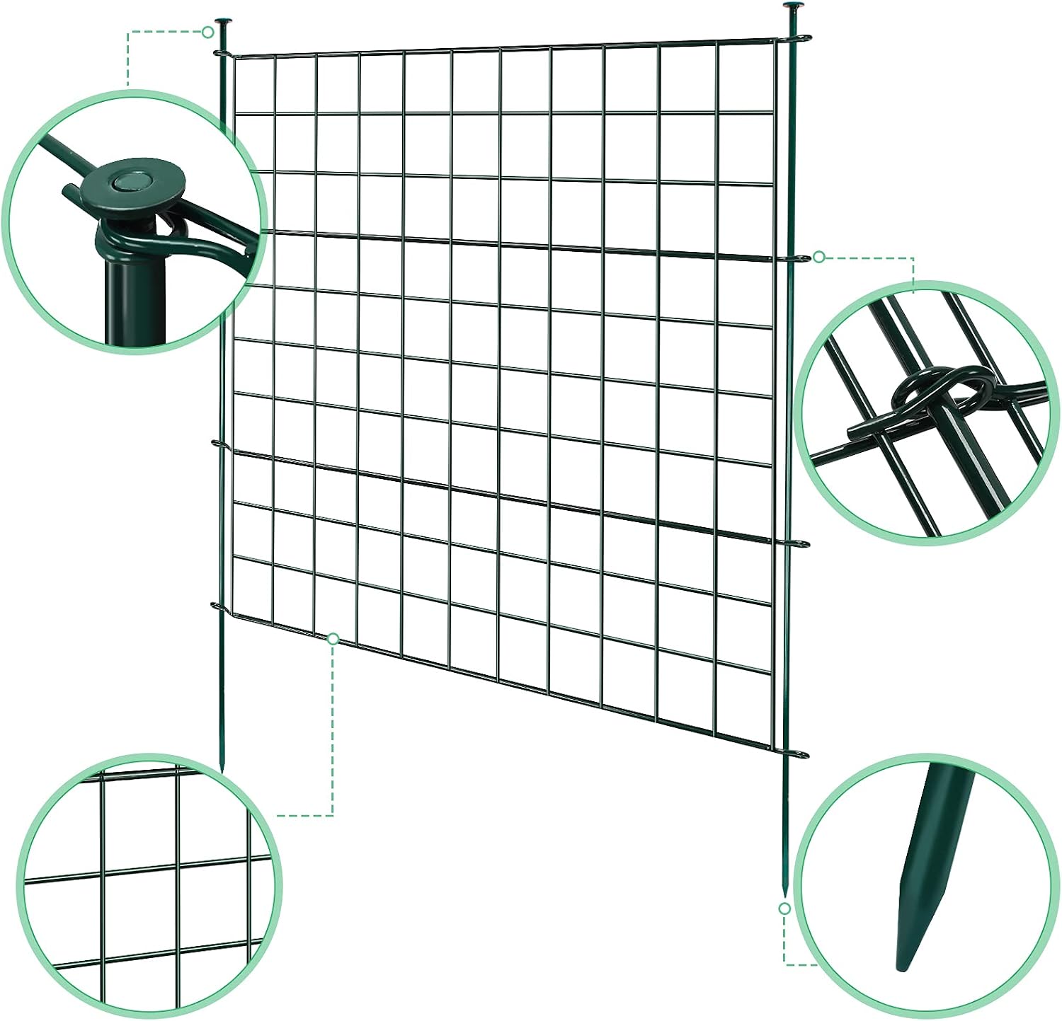 Thumbnail 4 de Fiqops Recinzione per stagno: set modulare in metallo da giardino, 11 pezzi espandibile