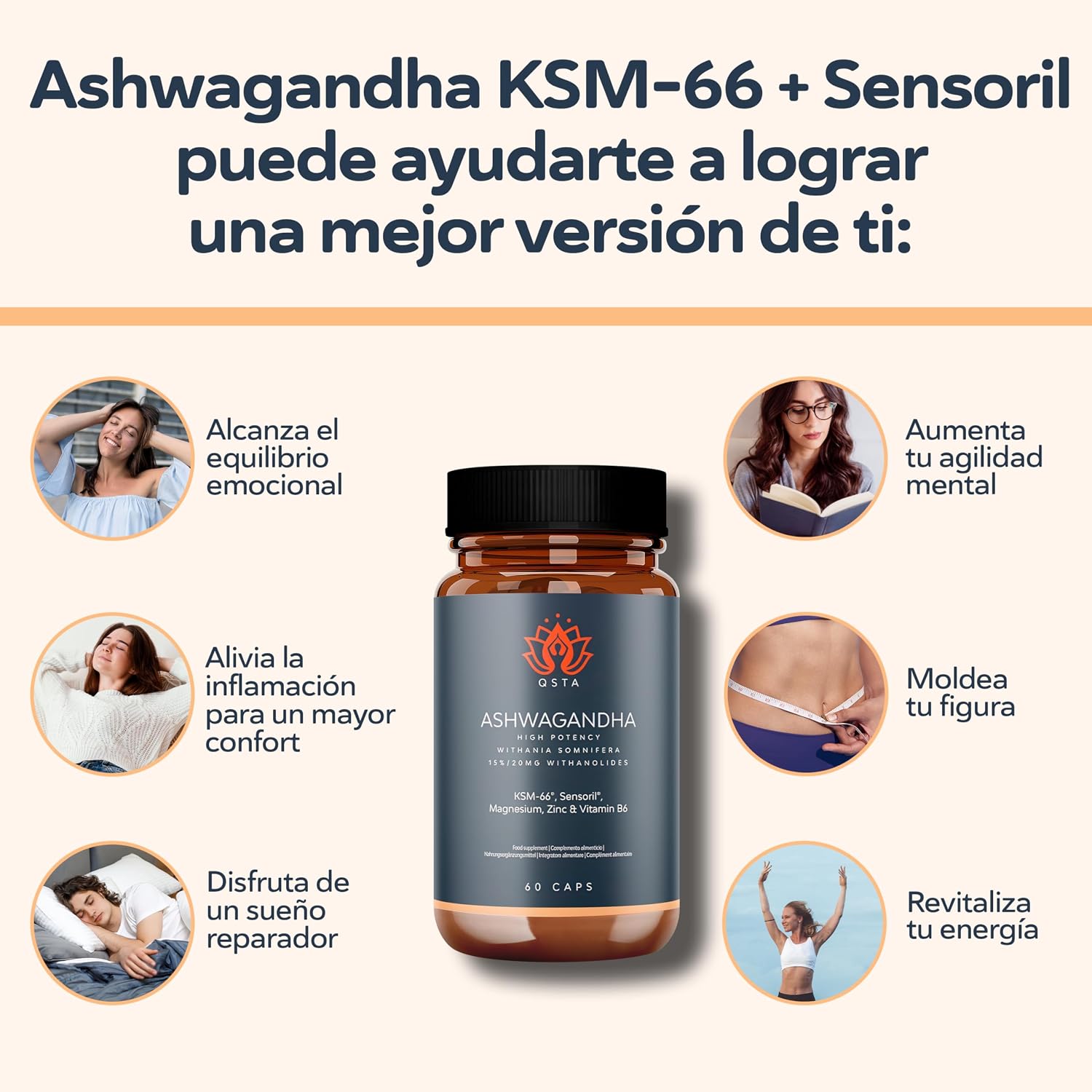 Thumbnail 4 de Ashwagandha KSM-66 con Sensoril 2 meses