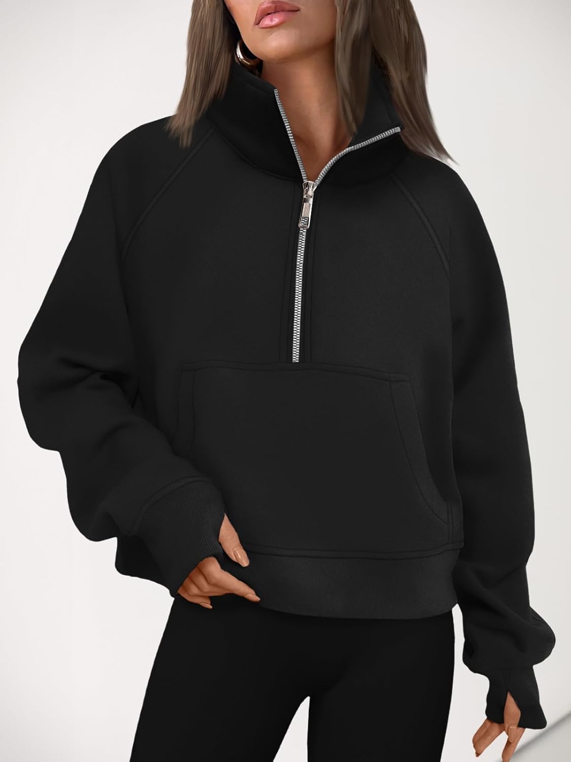 Thumbnail 5 de AUTOMET Women's Half Zip Fleece Pullover: Cozy Y2K-Inspired Fall Sweatshirt
