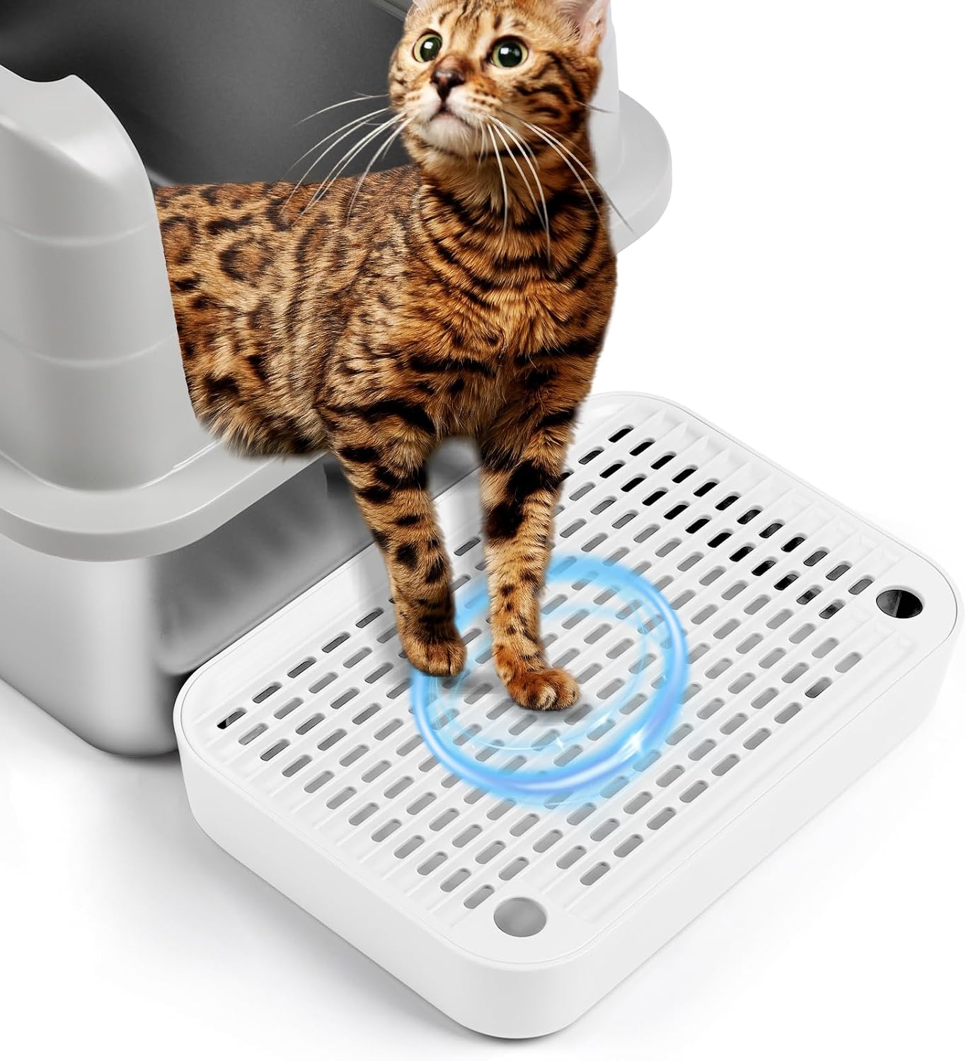 Detalle de Bartuke Cat Litter Box Ramp Mat with Filter Function