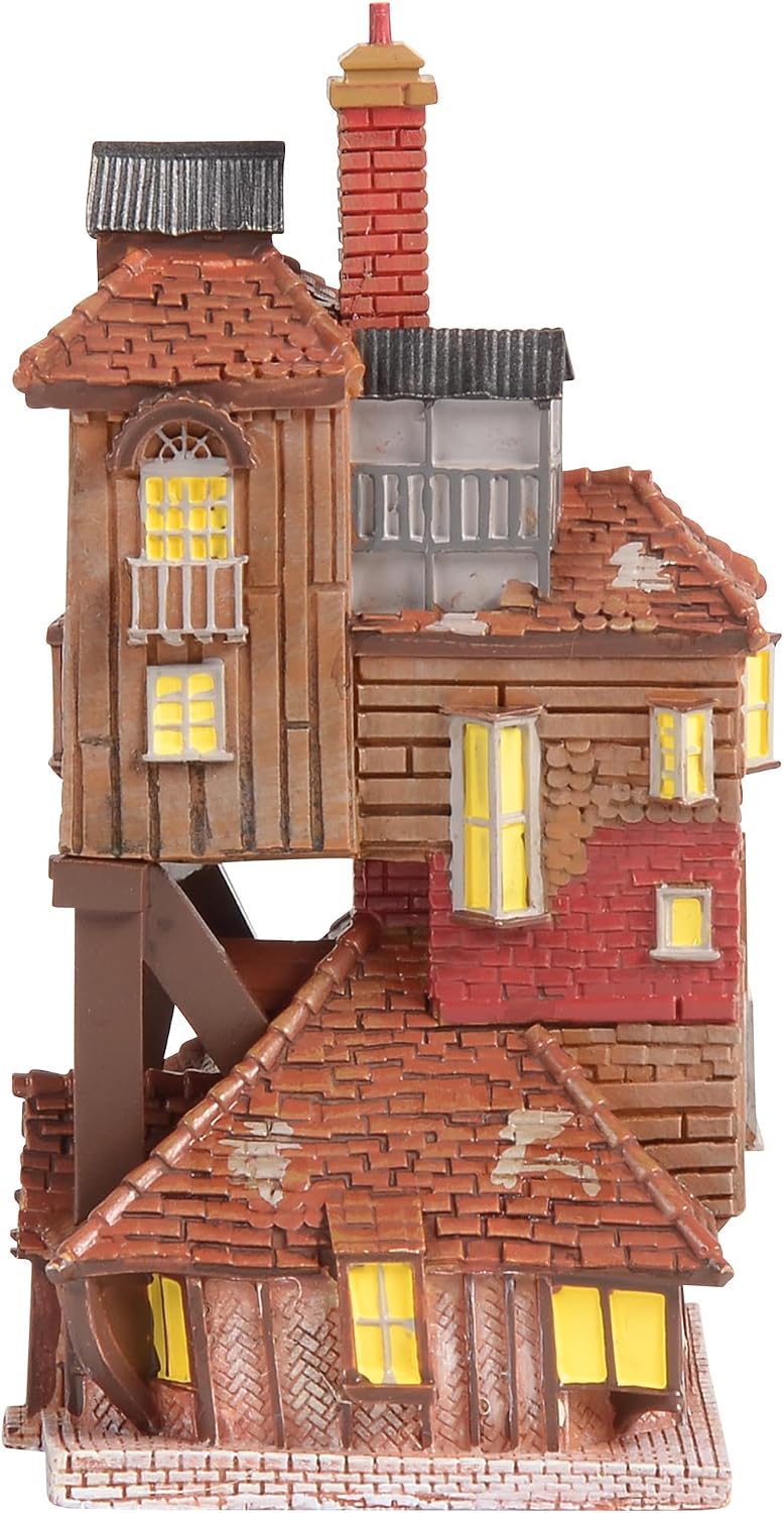 Detalle 2 de Department 56 ミニエンチャント ハリー・ポッター バロウのミニチュアフィギュア、手描きストーンレジン製