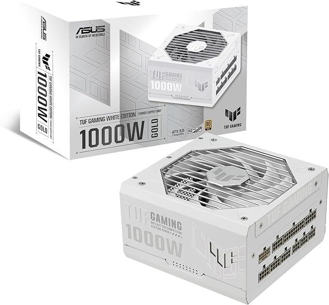 Detalle de TUF Gaming 1000W White Edition ⚡ Fuente Modular 80+ Gold