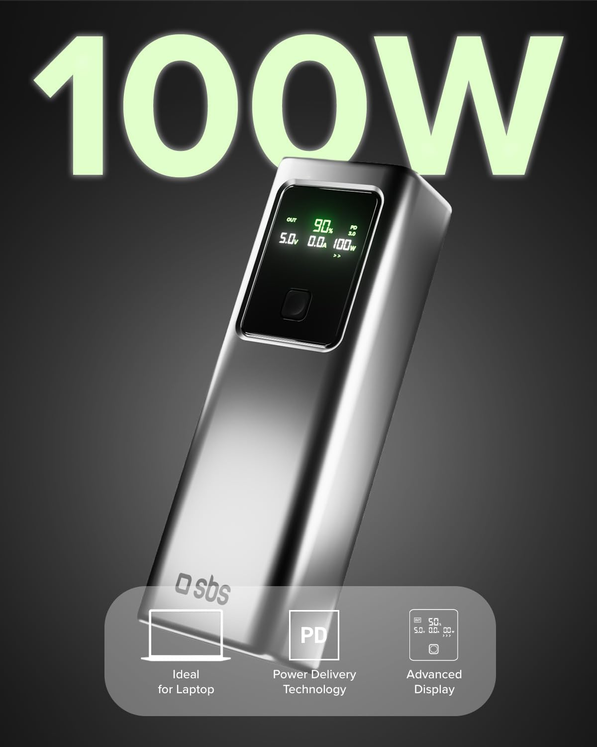 Detalle 2 de SBS PowerBank LCD 100W