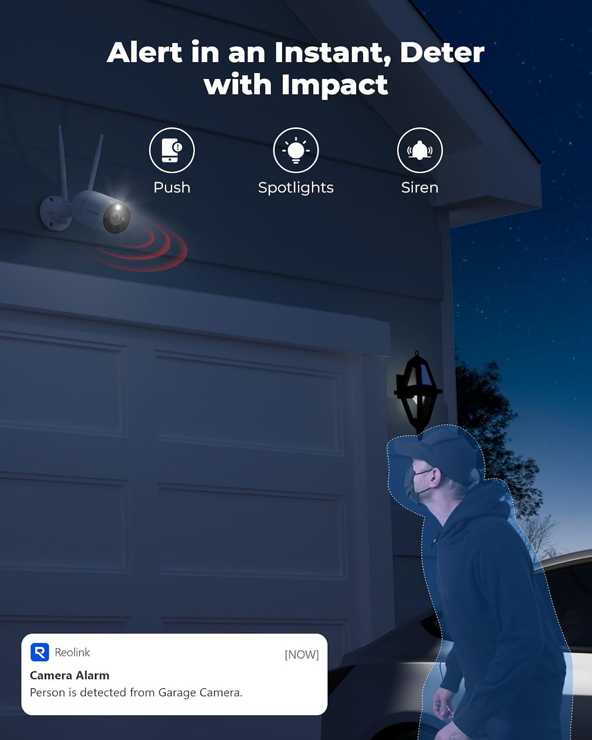 Detalle 1 de Reolink RLC-810WA 4K Wi-Fi 6-övervakningskamera med färgnattsyn
