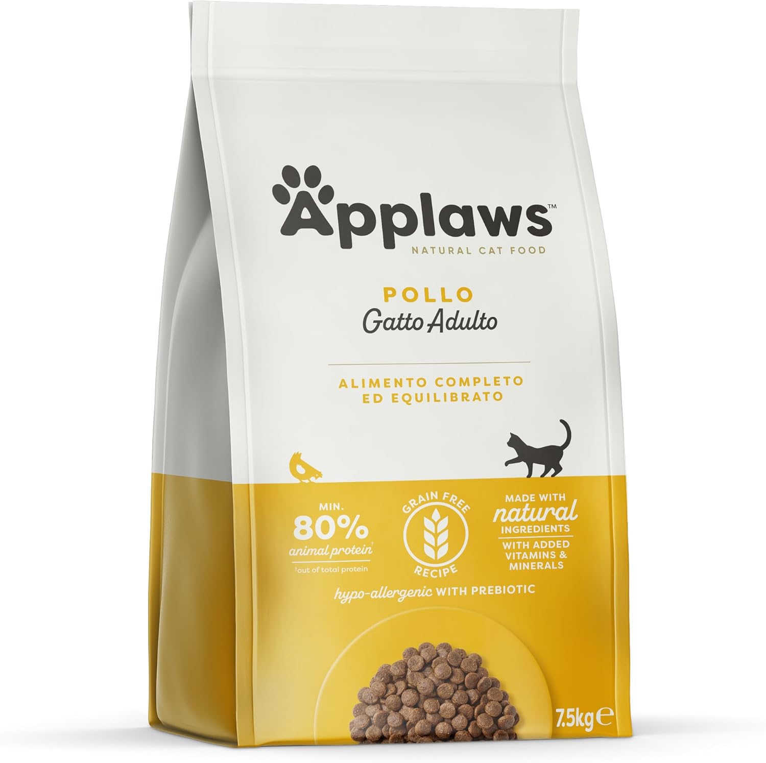 Applaws Alimento secco completo per gatti, pollo (7,5 kg) – senza cereali, ipoallergenico