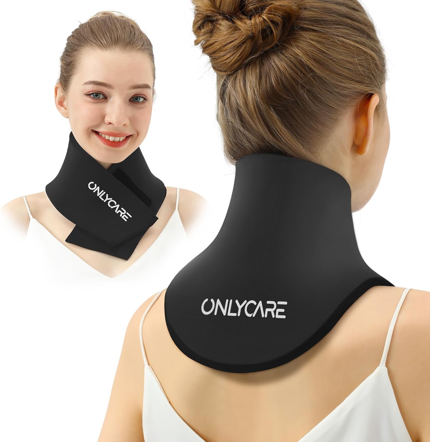 Detalle de ONLYCARE CN01 Reusable Neck Ice Pack Wrap, Adjustable Hot and Cold Gel Compress