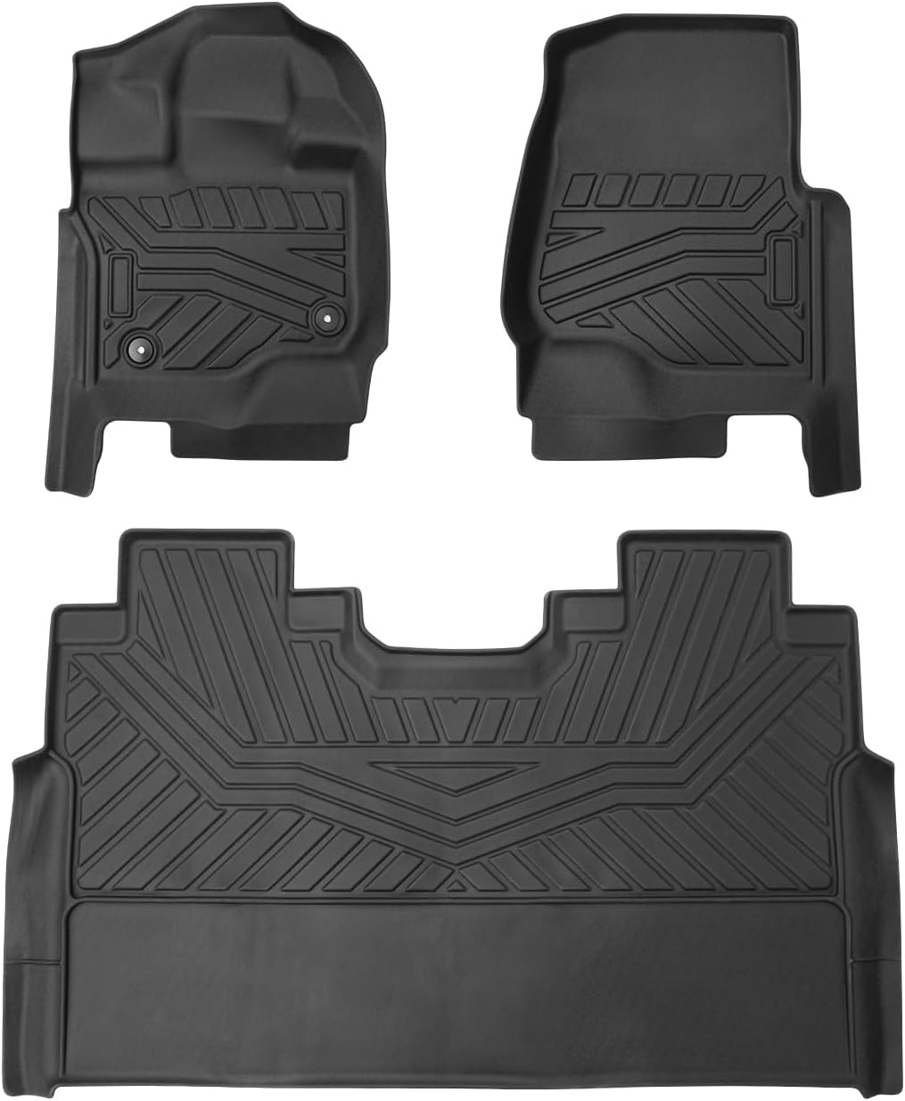 Detalle de F-150 Floor Mats for 2015-2026 Ford F-150 / F-150 Lightning, SuperCrew Rear Seat Only - All Weather TPE Mats
