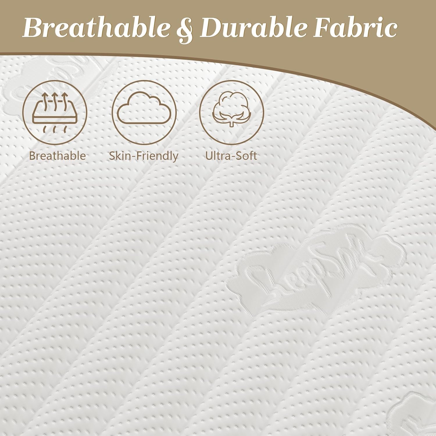 Detalle de PurrJoys Queen Mattress, 12-Inch Firm Hybrid with Memory Foam and Pocket Springs
