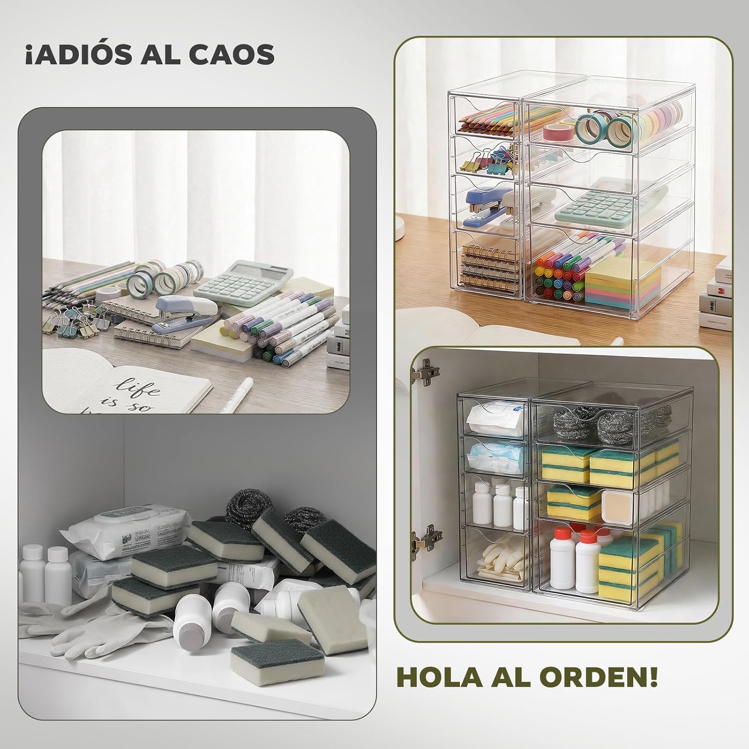Detalle 2 de Ribech Organizador de Escritorio 8 Piezas