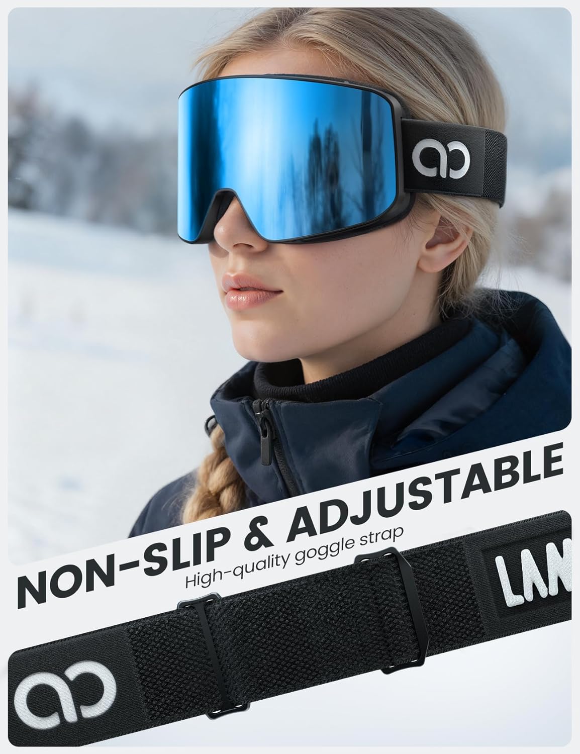 Thumbnail 3 de Lamicall Ski Goggles HD Anti-fog Lens