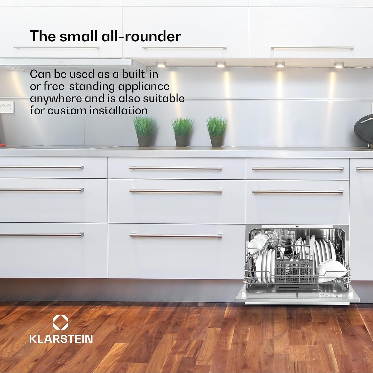 Detalle 2 de Klarstein DSM-Amazonia-6-Argen Table Top Dishwasher, 6 Place Settings