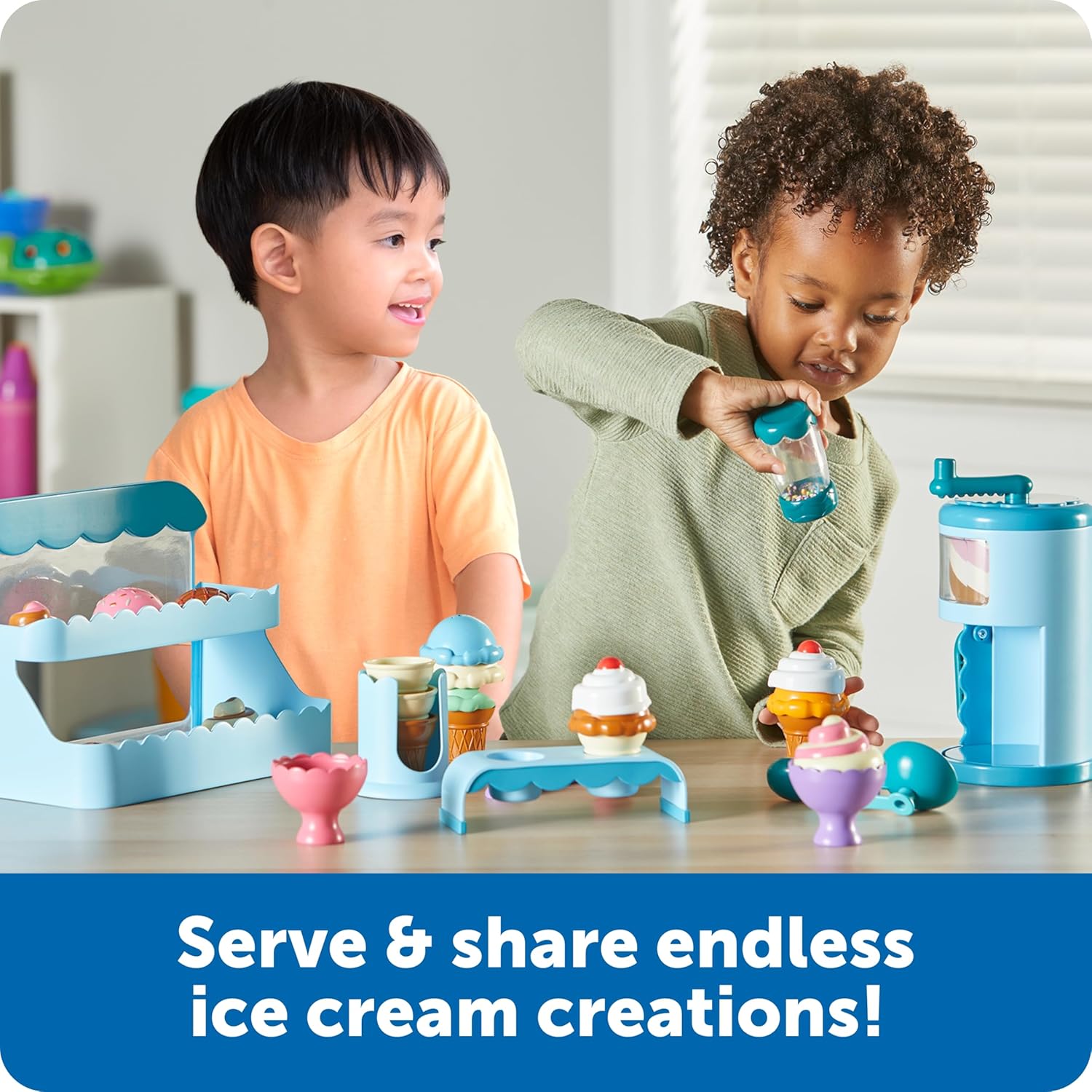 Thumbnail 1 de Learning Resources Swirly Scoops Ice Cream Shoppe – Play Food Cones & Pretend Play Set