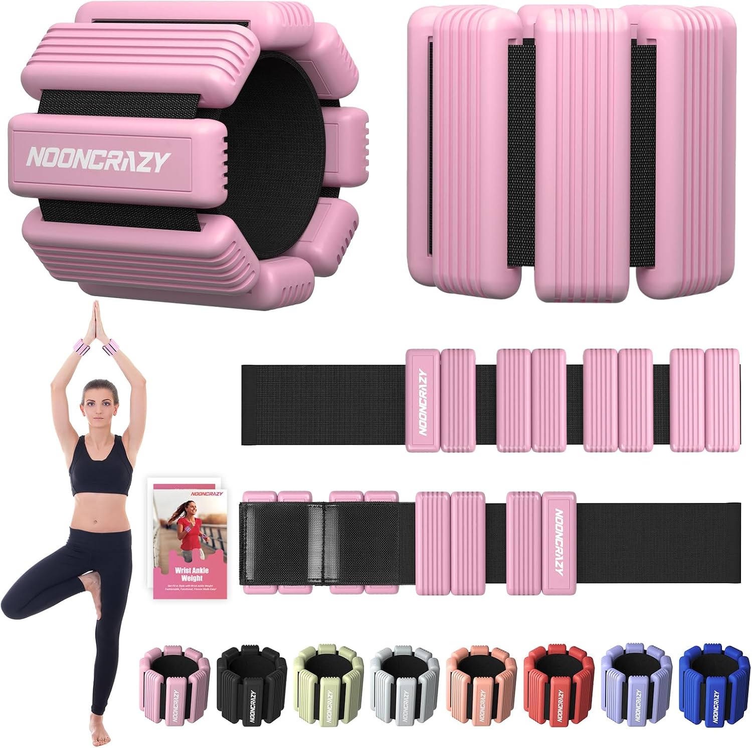 Detalle de nooncrazy weight-003 Wrist and Ankle Weights, Adjustable 2 lb Pair