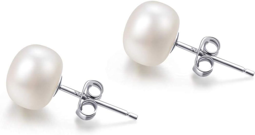 Detalle de Süßwasserperlen Ohrringe Echt 925 Silber 5–10 mm