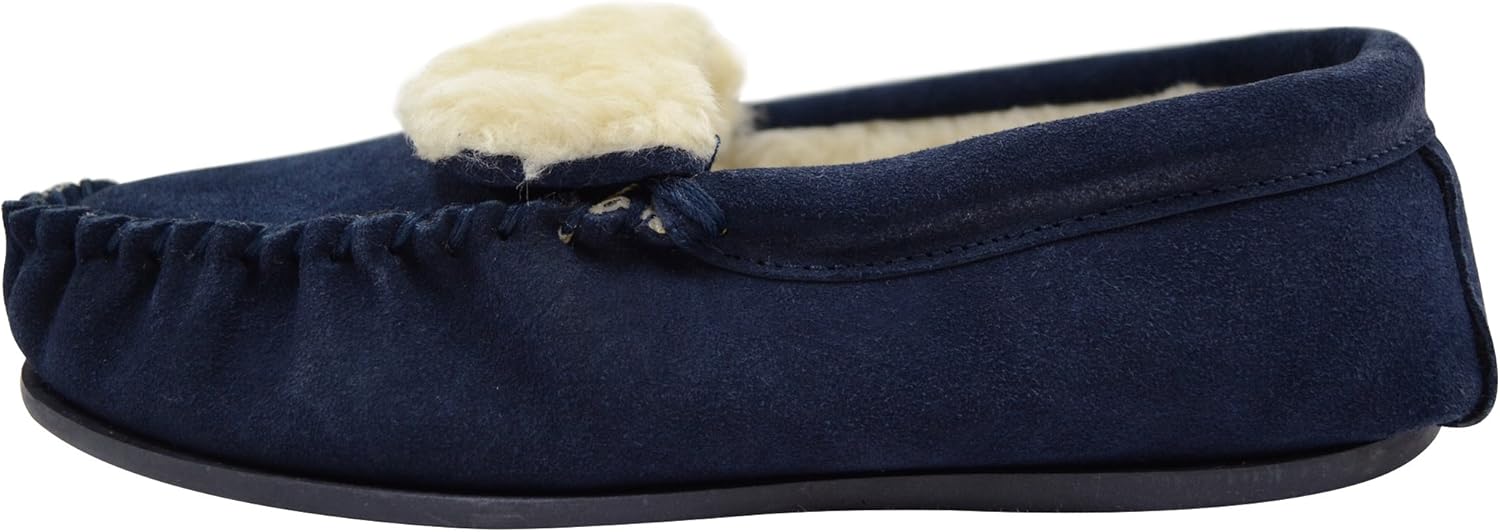 Thumbnail 4 de ABSOLUTE FOOTWEAR Ladies Suede Sheepskin Moccasins with Rubber Sole