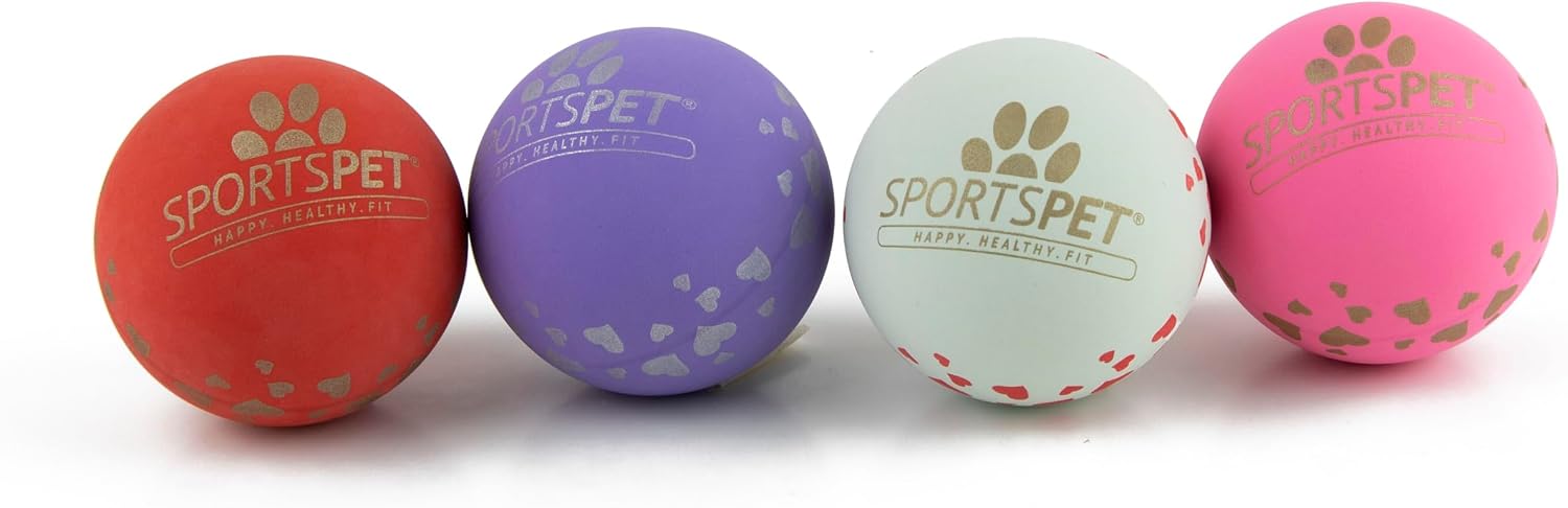 Thumbnail 1 de SPORTSPET High Bounce I Love My... Natural Rubber Dog Ball Toy (12 Pack, 60mm)