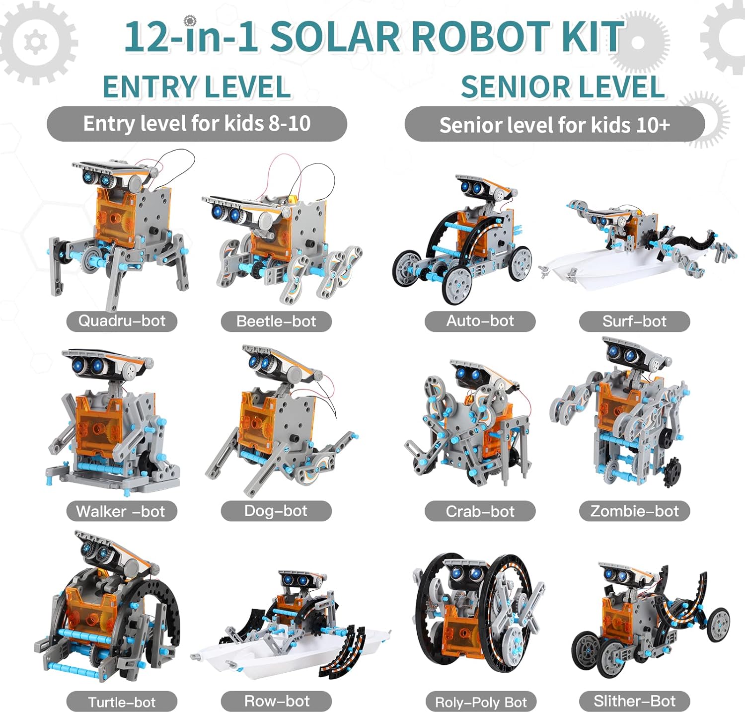 Thumbnail 6 de Lucky Doug Solar Robot Kit STEM for Ages 8–13 🤖