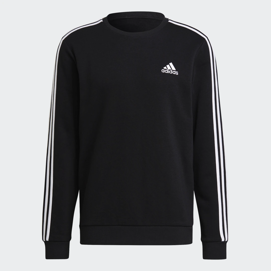 Detalle 2 de Adidas Essentials Fleece 3 bandas, sudadera negra