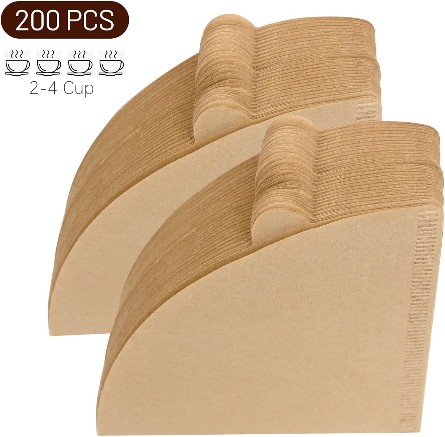Thumbnail 6 de Clinuse Cone Coffee Filters #2 (02) — 200 Count, Unbleached, 2–4 Cup Cone Filters