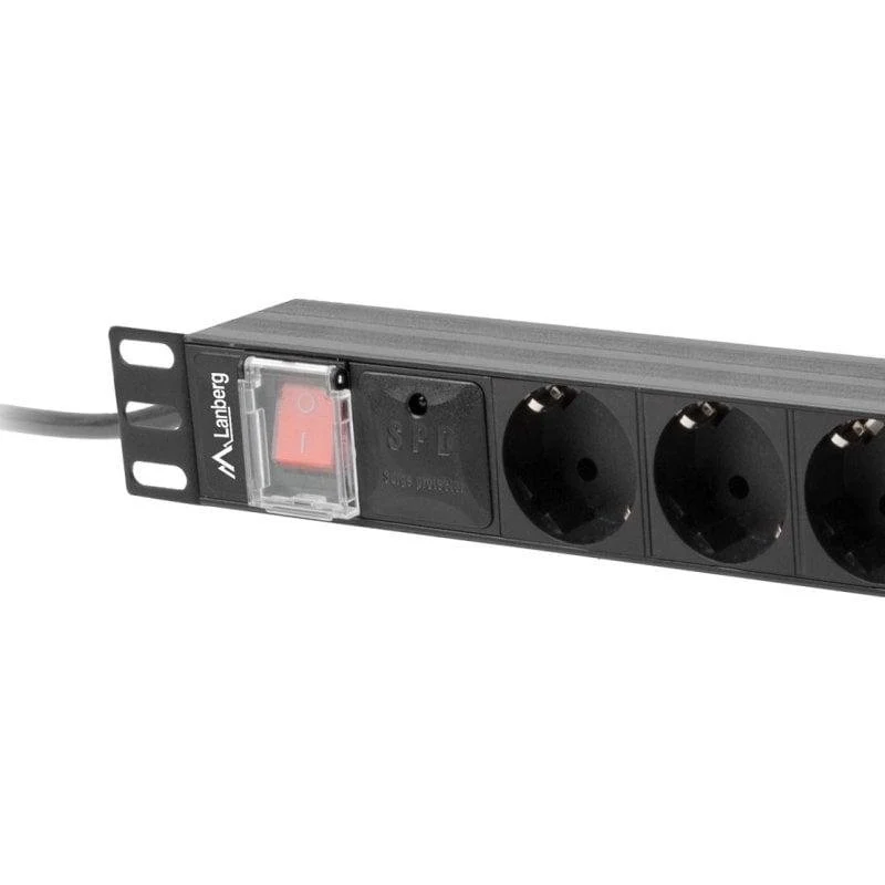 Thumbnail 3 de Regleta Lanberg PDU-08F-0200-BK: 8 tomas Tipo F en formato 1U para rack 19