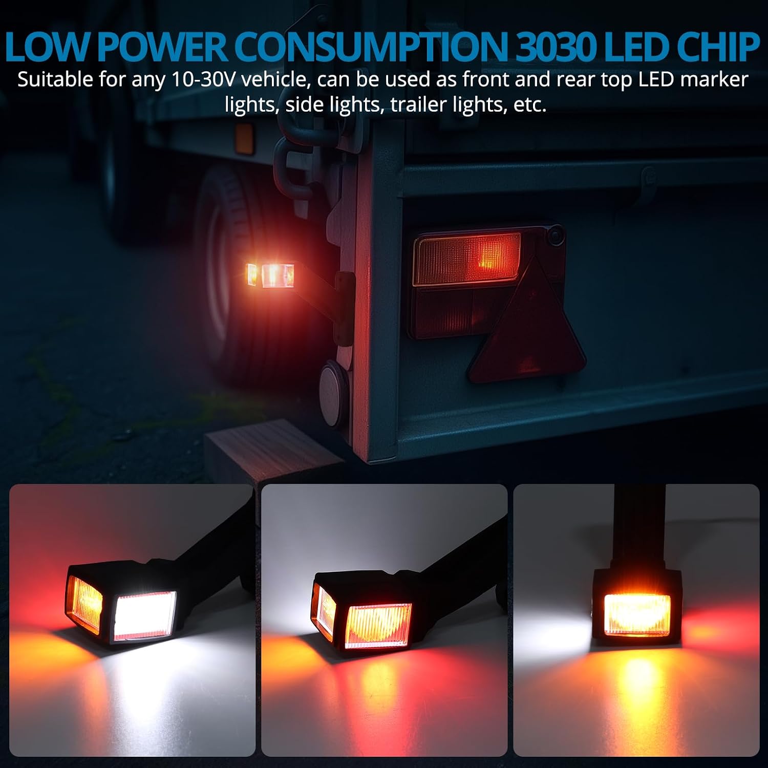 Thumbnail 2 de AUTOUTLET LED Trailer Marker Lights 140 mm