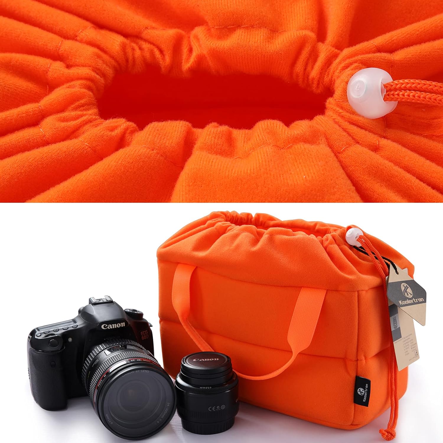 Thumbnail 3 de Koolertron padded DSLR camera insert shockproof bag (velvet & adjustable dividers) for 1 DSLR + 2 lenses