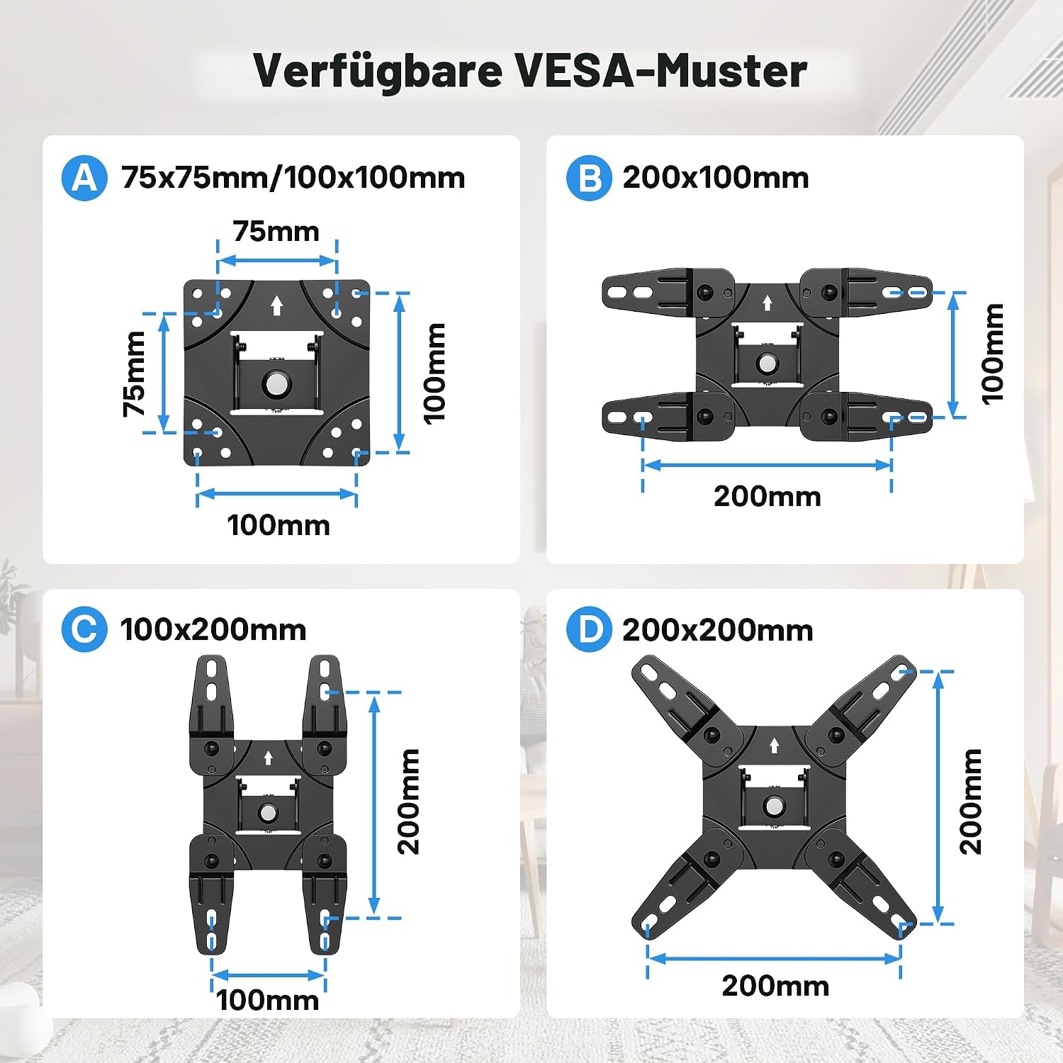 Thumbnail 6 de BONTEC TV-Wandhalterung Schwenk-/Drehbar 400 mm Auszug