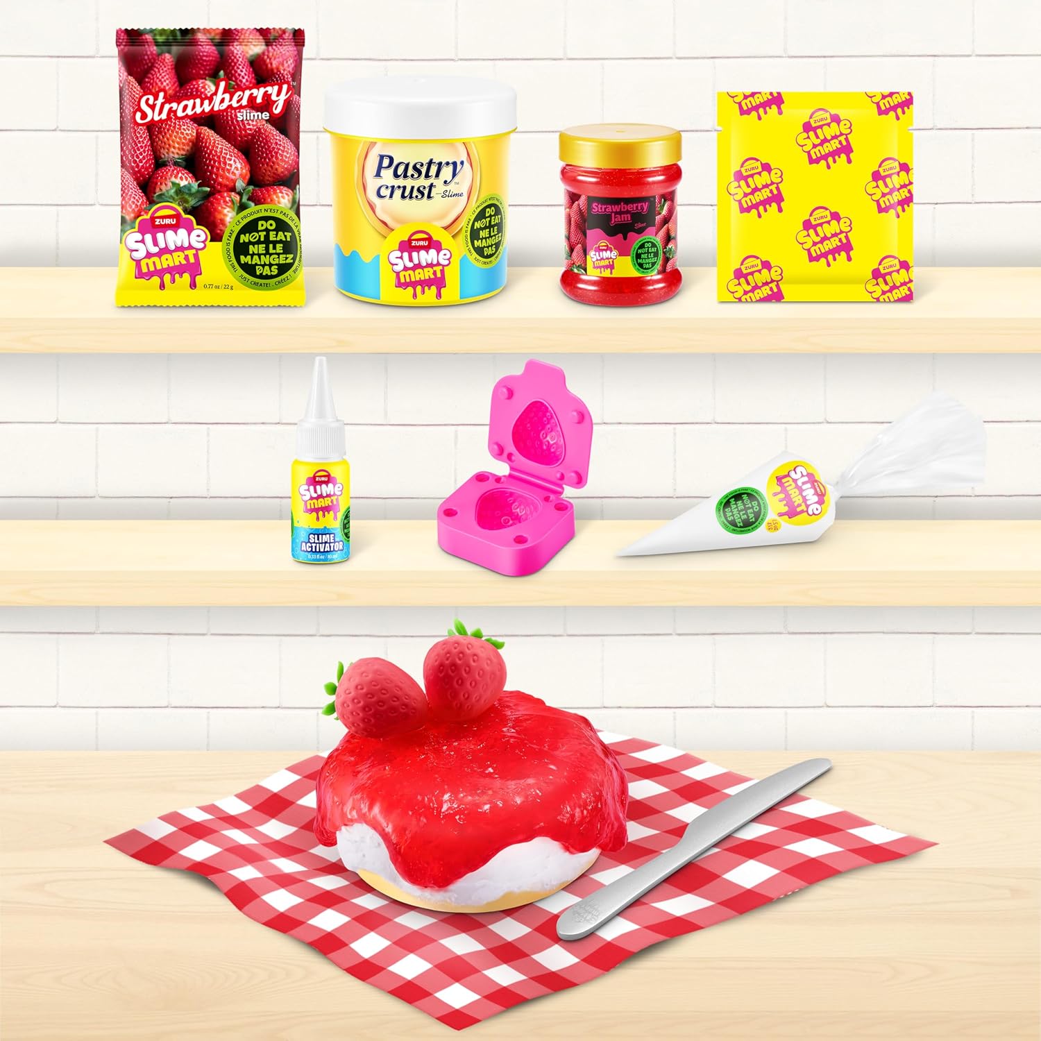 Thumbnail 5 de ZURU Slime Mart 15901A ストロベリーチーズケーキ スライムセット