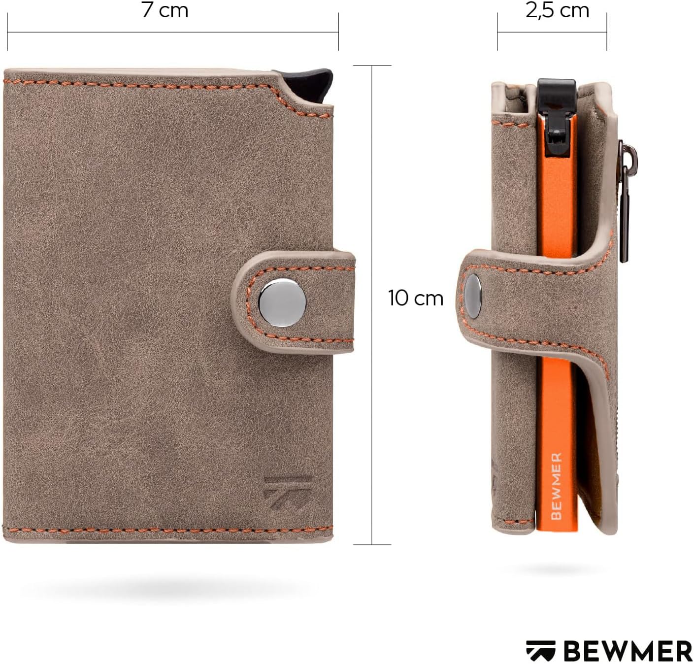 Thumbnail 4 de BEWMER v2 Portafoglio Uomo Slim in Similpelle con Protezione RFID Anticlonazione – Porta Carte e Portamonete, 9 Tessere