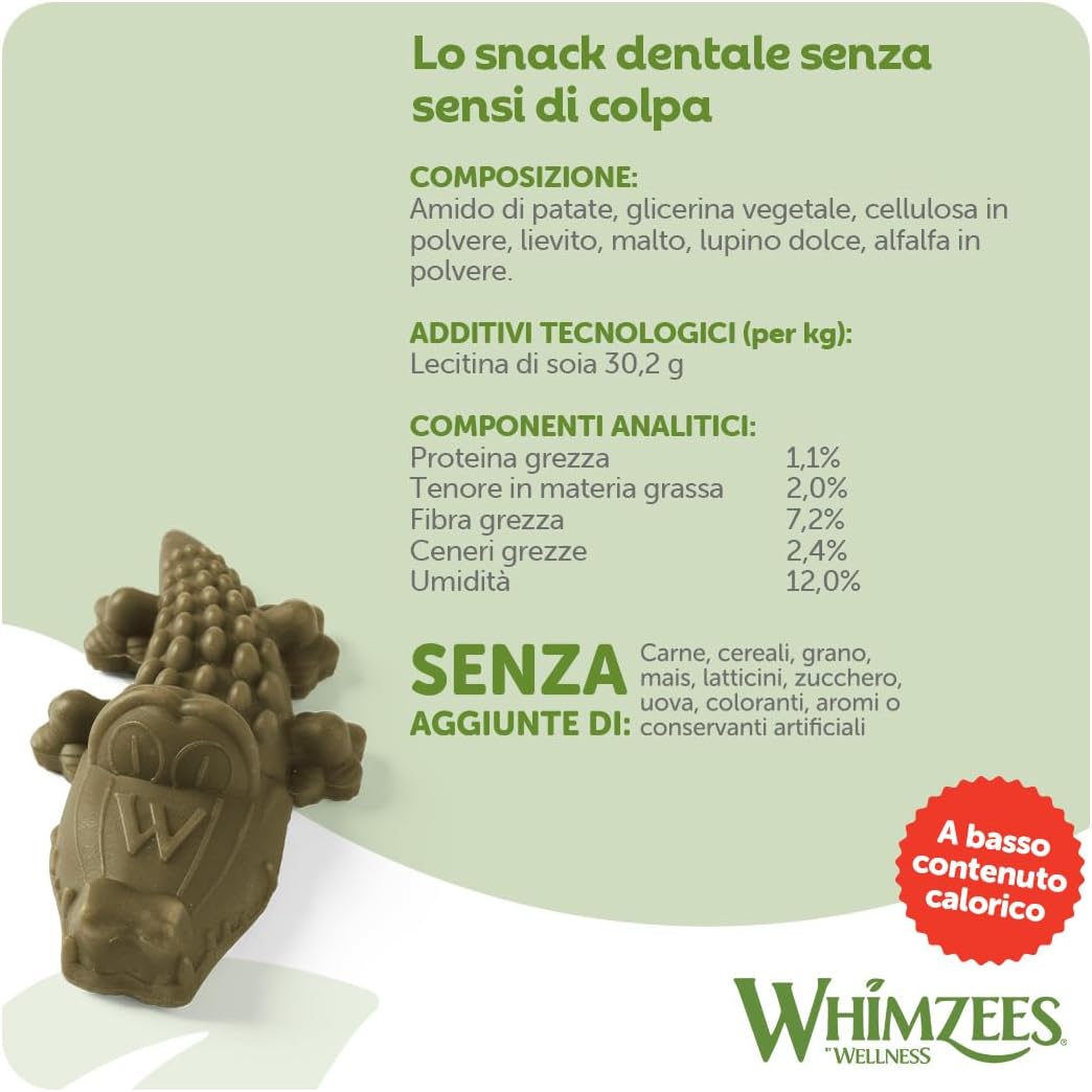 Thumbnail 6 de WHIMZEES Alligator S, 24 pezzi – Snack orale per cani di taglia piccola (S), Alligatore formato piccolissimo
