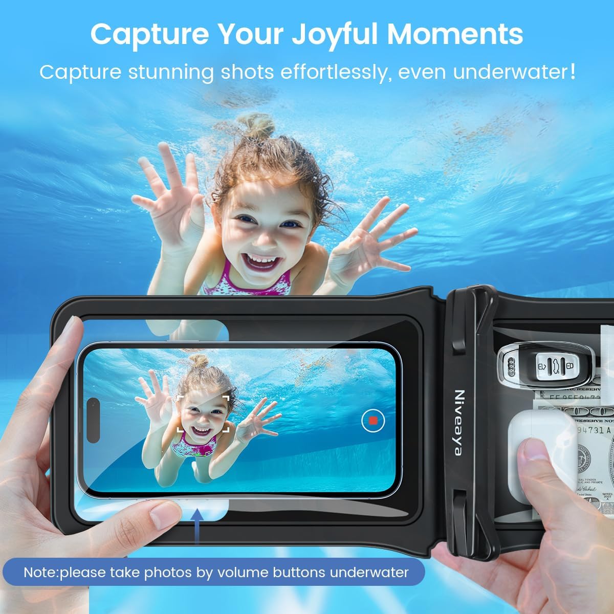 Detalle 2 de Niveaya Double Space 2-Pack Waterproof Phone Pouch