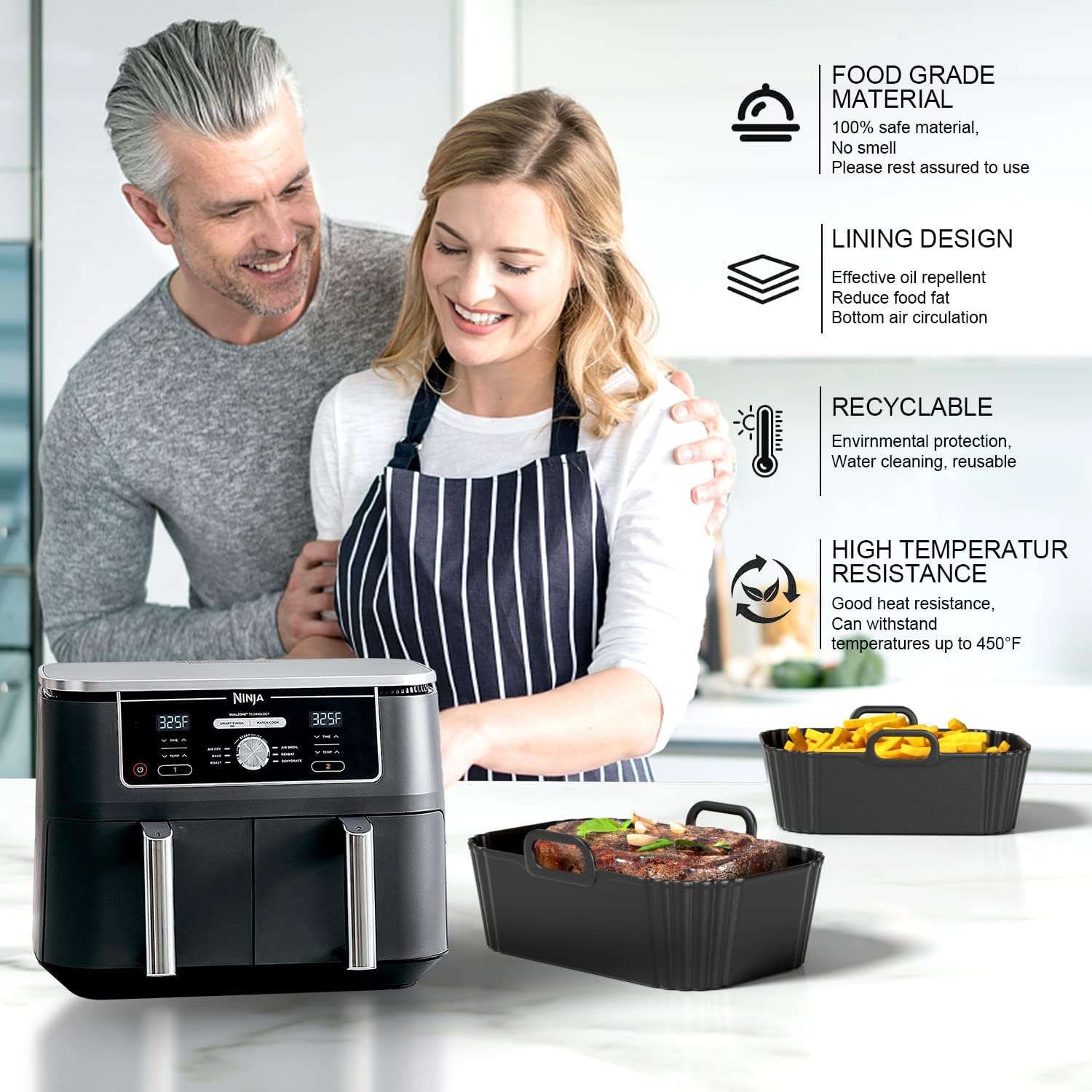 Thumbnail 6 de PINTAUR Silicone Air Fryer Liner 8.67in