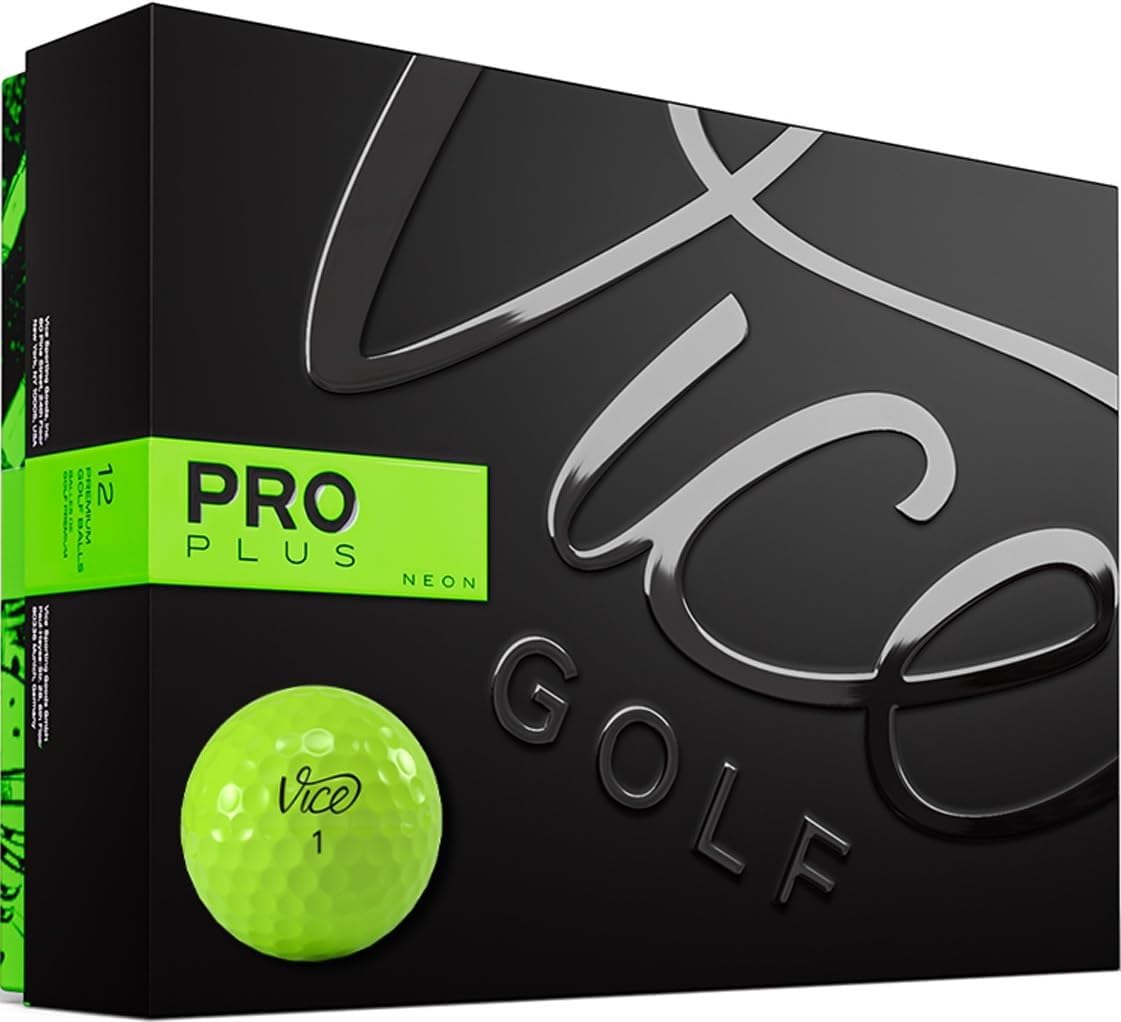 Detalle de Vice Pro Plus Golf Balls — 4-Piece Distance, Spin, and Feel for Low to Mid Handicap Players