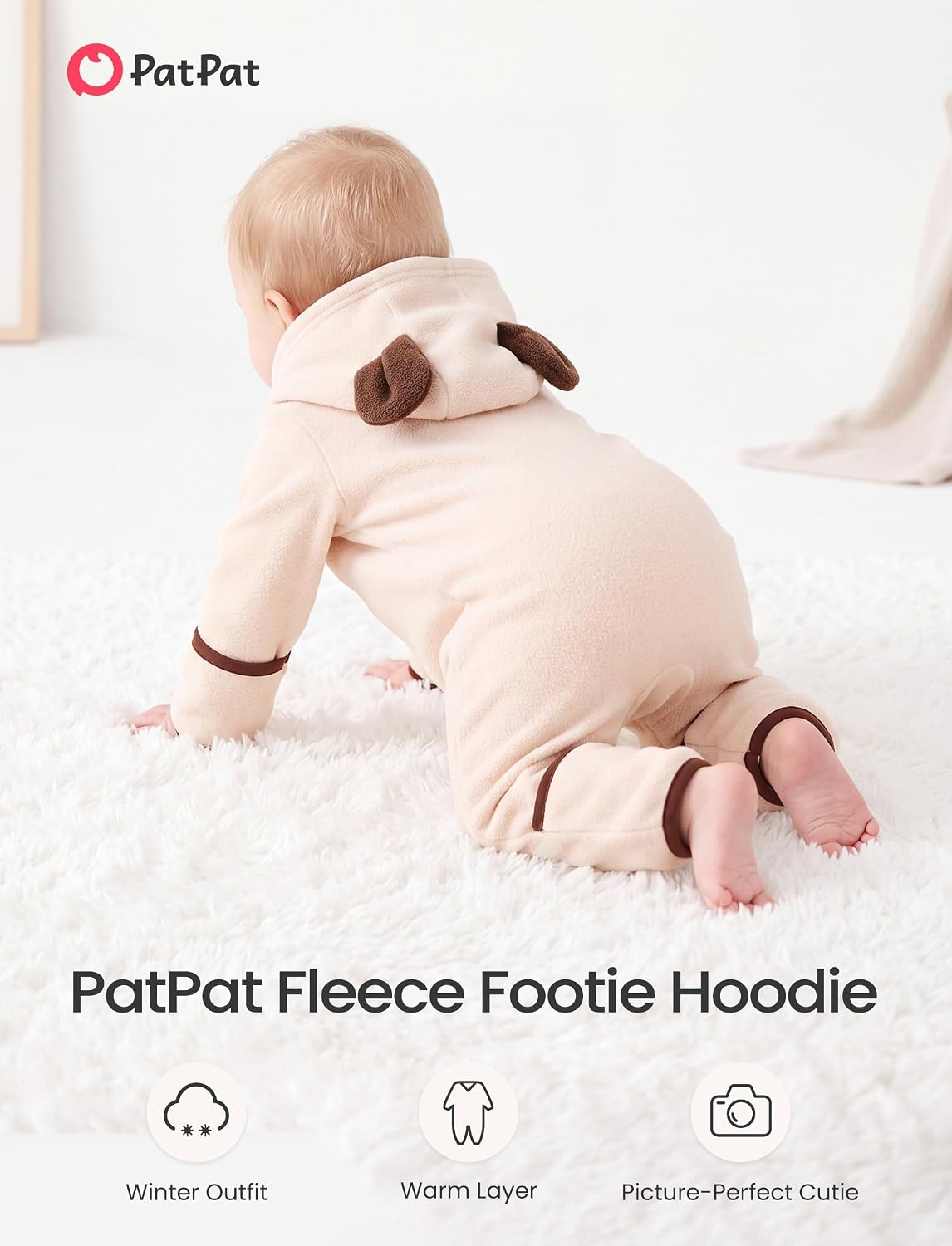 Detalle 2 de PATPAT Baby Fleece Footie